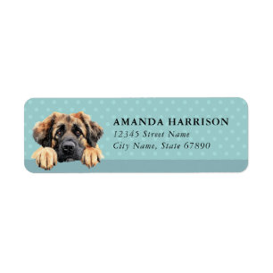 Leonberger-Hunderücksende-Adressetiketten