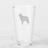 Leonberger HundeSilhouette mit kundenspezifischem Glas (Rückseite)