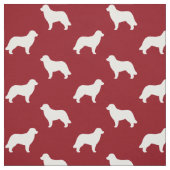 Leonberger HundeSilhouette-Muster-Rot Stoff (Muster)