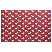 Leonberger HundeSilhouette-Muster-Rot Stoff (Fat Quarter (45,7 x 55,9 cm))