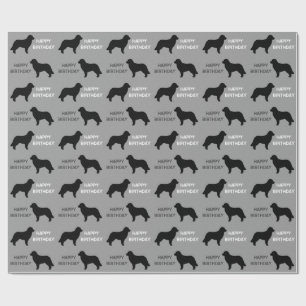 Leonberger-Hundessilhouetten Geschenkpapier