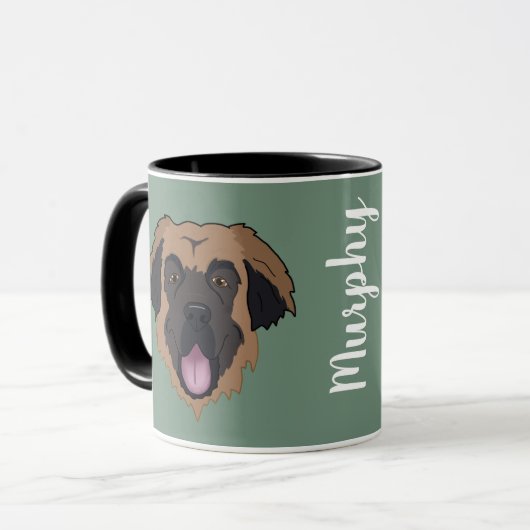 Leonberger individuell anpassbar tasse (Vorderseite Links)