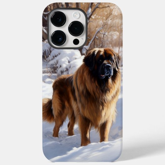 Leonberger lässt es Weihnachten schneien Case-Mate iPhone Hülle (Rückseite)