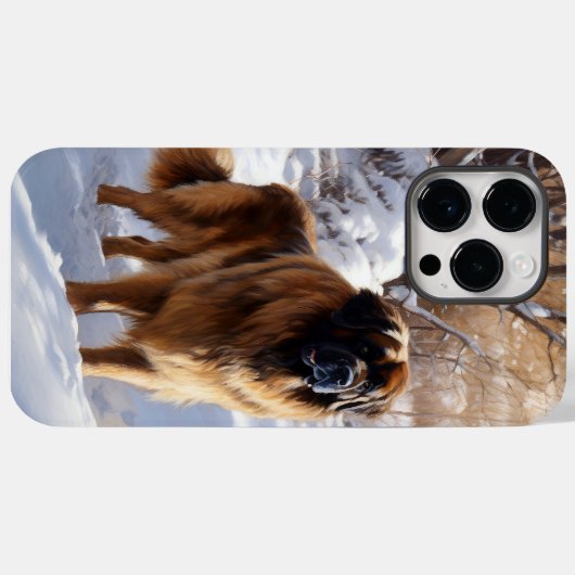 Leonberger lässt es Weihnachten schneien Case-Mate iPhone Hülle (Rückseite (Horizontal))