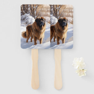 Leonberger lässt es Weihnachten schneien Fächer