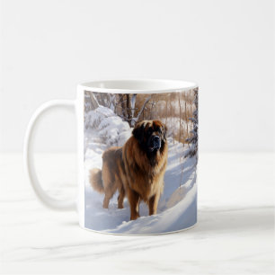 Leonberger lässt es Weihnachten schneien Kaffeetasse
