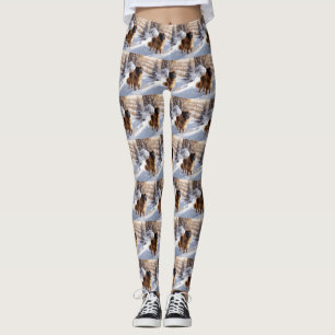 Leonberger lässt es Weihnachten schneien Leggings