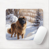 Leonberger lässt es Weihnachten schneien Mousepad (Mit Mouse)