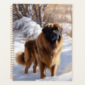 Leonberger lässt es Weihnachten schneien Planer (Vorderseite)