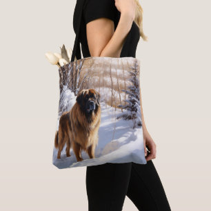 Leonberger lässt es Weihnachten schneien Tasche