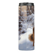 Leonberger lässt es Weihnachten schneien Thermosbecher (Rückseite)