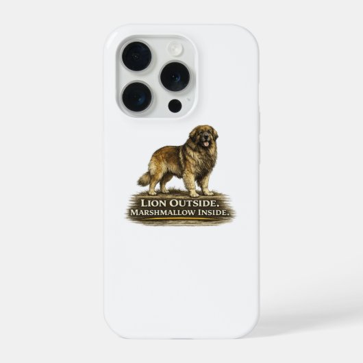 Leonberger – Löwe außen Marshmallow innen iPhone Hülle (Rückseite)