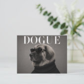 Leonberger Luxus-Mode-Hundeporträt Postkarte (Stehend Vorderseite)