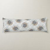 Leonberger Malerei Leo Niedlich Original Haustier Seitenschläferkissen (Rückseite)