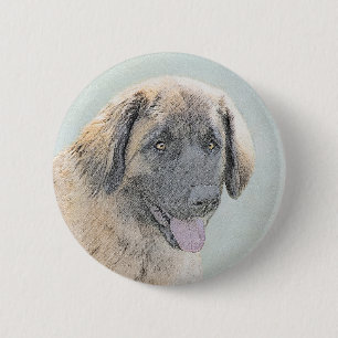 Leonberger Malerei - Niedliche Original Hundeschul Button