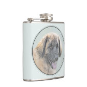 Leonberger Malerei - Niedliche Original Hundeschul Flachmann (Rechts)