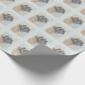 Leonberger Malerei - Niedliche Original Hundeschul Geschenkpapier (Ecke)