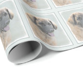 Leonberger Malerei - Niedliche Original Hundeschul Geschenkpapier (Rolleneckpunkt)