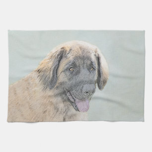 Leonberger Malerei - Niedliche Original Hundeschul Geschirrtuch
