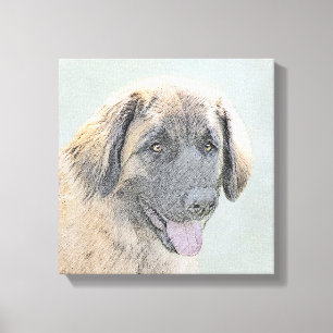 Leonberger Malerei - Niedliche Original Hundeschul Leinwanddruck