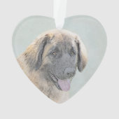 Leonberger Malerei - Niedliche Original Hundeschul Ornament (Rückseite)