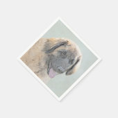 Leonberger Malerei - Niedliche Original Hundeschul Serviette (Ecke)