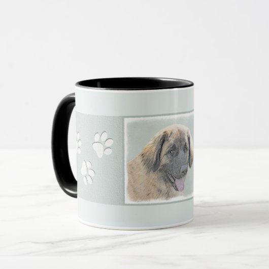 Leonberger Malerei - Niedliche Original Hundeschul Tasse (Vorderseite Links)