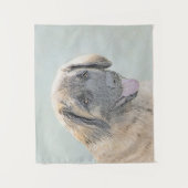 Leonberger Malerei - Niedliche Original Hundeschul Wandteppich (Vorderseite)