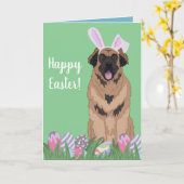 Leonberger Oaster Bunny Karte (Gelbe Blume)