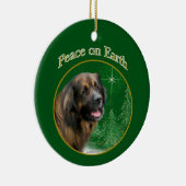 Leonberger Peace Keramik Ornament (Rechts)
