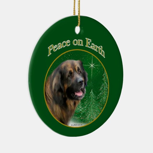 Leonberger Peace Keramik Ornament (Rechts)