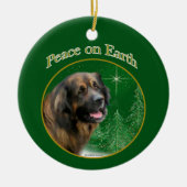 Leonberger Peace Keramik Ornament (Vorne)