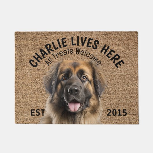 Leonberger Personalisiert Pet Fußmatte (Vorderseite)