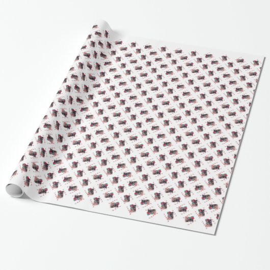 Leonberger Santa Paws Geschenkpapier (Ungerollt)