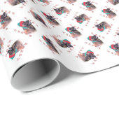Leonberger Santa Paws Geschenkpapier (Rolleneckpunkt)