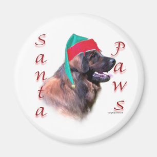 Leonberger Santa Paws Magnet