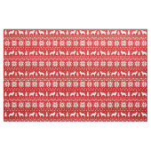 Leonberger Silhouette-Weihnachtsmuster-Rot Stoff (Fat Quarter (45,7 x 55,9 cm))