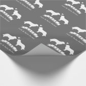 Leonberger-Silhouetten-Paar mit Text Geschenkpapier (Ecke)