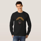 Leonberger Süßer Hundeblick T-Shirt (Vorne ganz)