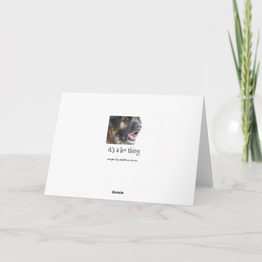 Leonberger Symapthy Karte (Rückseite)