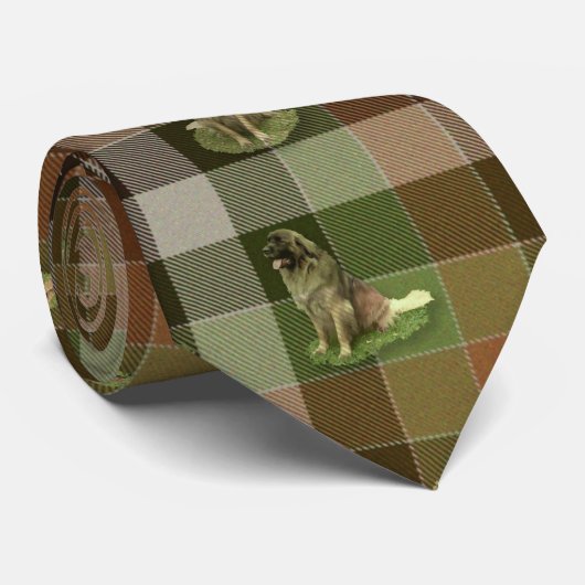 Leonberger Tartan - Krawatte (Gerollt)