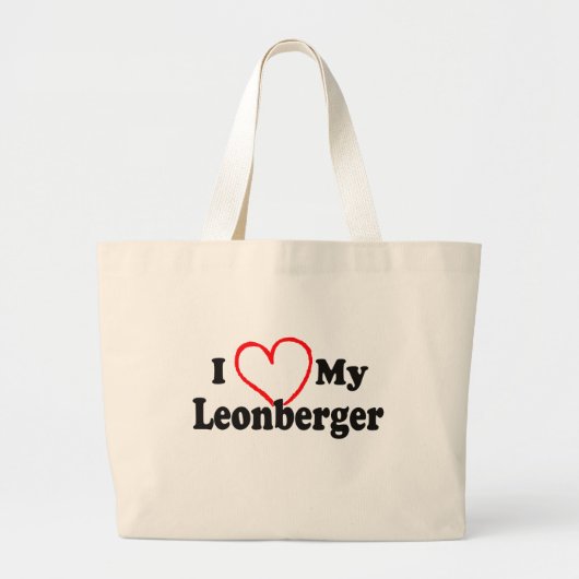 Leonberger Taschen-Tasche Jumbo Stoffbeutel (Vorne)