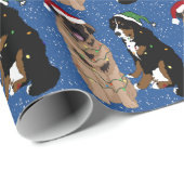 Leonberger und Bernese Mountain Dog Geschenkpapier (Rolleneckpunkt)