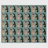 Leonberger und Bernese Mountain Dog Weihnachten Geschenkpapier (Flach)