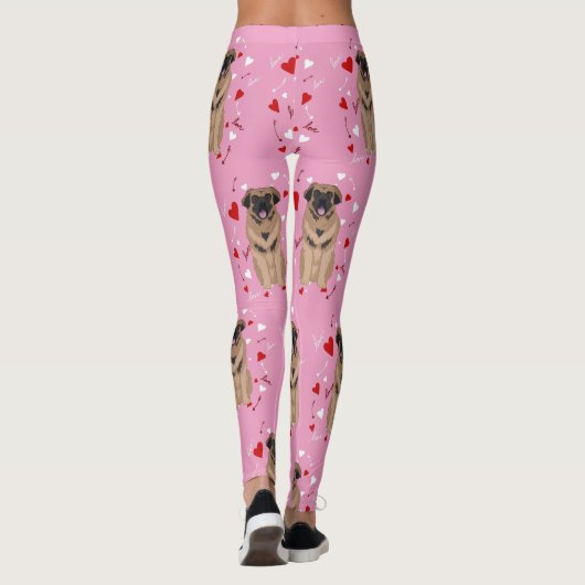 Leonberger Valentinstag Leggings (Rückseite)