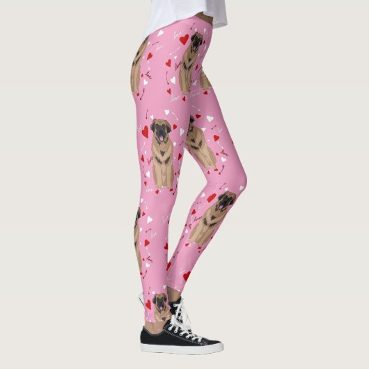 Leonberger Valentinstag Leggings (Rechts)