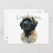 Leonberger Vater 2 Postkarte (Vorne/Hinten)