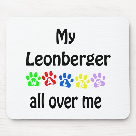 Leonberger Walks Design Mousepad (Vorne)