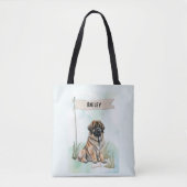 Leonberger Watercolor Personalized Dog Tasche (Vorderseite)