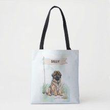 Leonberger Watercolor Personalized Dog